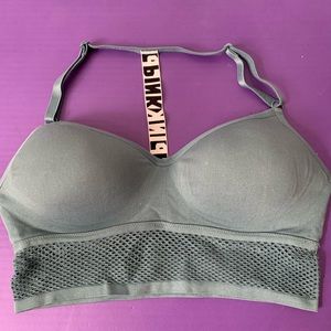 VS PINK Medium Adjustable Fishnet Sports Bra